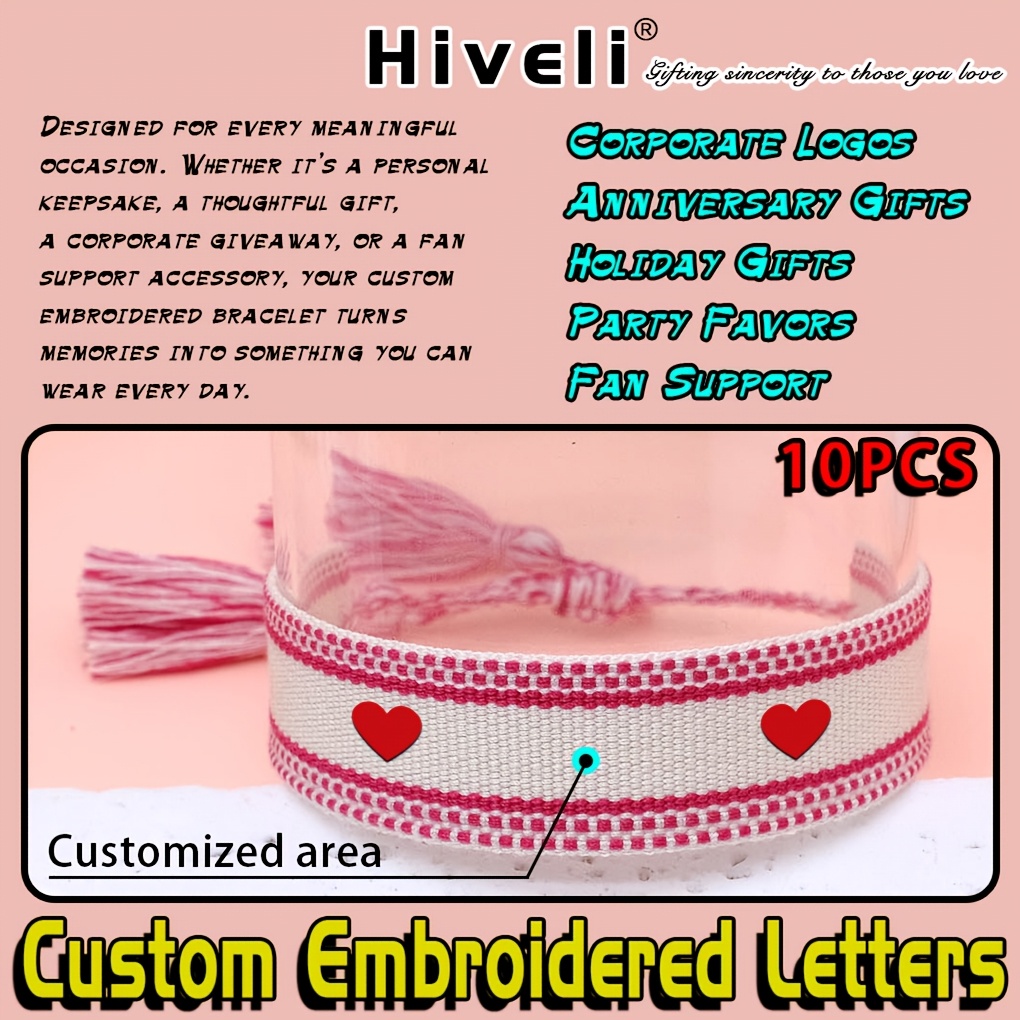 Personalized Hand-Woven Bohemian Bracelet, Custom Name Gift